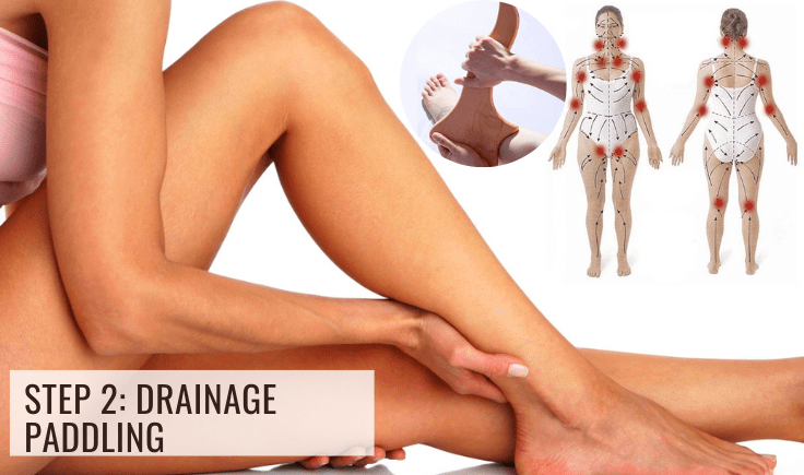 paddling for lymphatic drainage massage at home