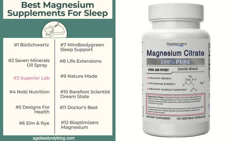 Superior labs magnesium Citrate bottle for sleep 