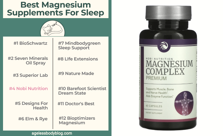 Magnesium complex premium supplement bottle for sleep
